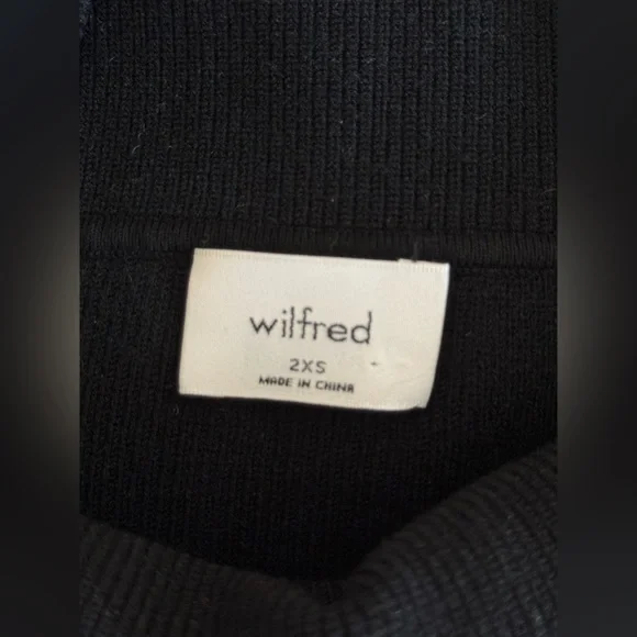 Aritzia Wilfred Off-Shoulder Black Sweater - Picture 8 of 10